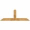 Ekena Millwork Portland Rough Sawn Timber Gable Bracket, Western Red Cedar, 72"W x 27"H x 2"D x 6"F, 9/12 Pitch GBW072X27X0206POR00RWR - alternate 1